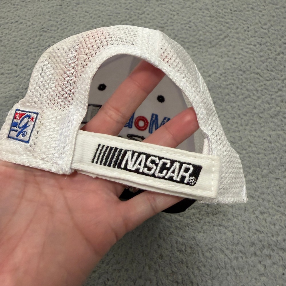 NASCAR Mobil 1 Racing Tony Stewart 14 Trucker Hat White Adjustable Mesh Cap Mens - Picture 6 of 8